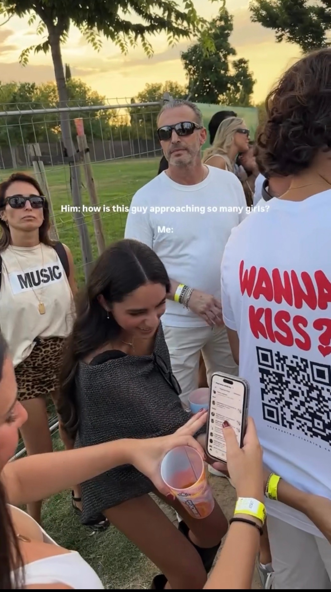 Close-up of the QR being scanned